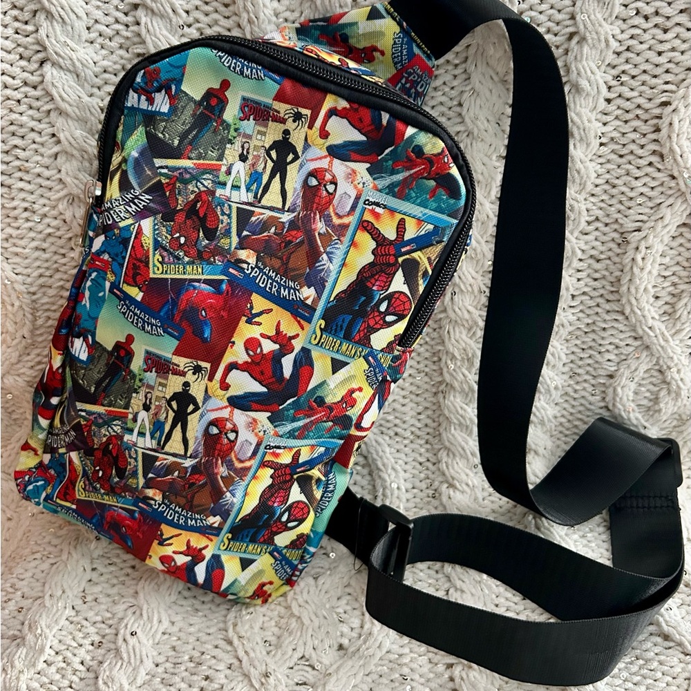 Marvel Spiderman Crossbody/Sling bag with Comic-Inspired Design. Never used.